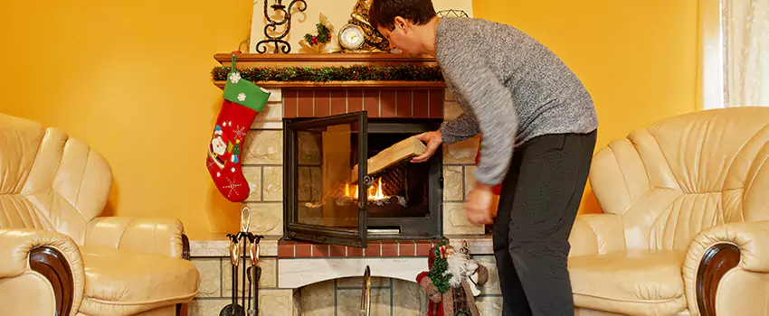Rusted Metal Fireplace Restoration in Valparaiso, Indiana